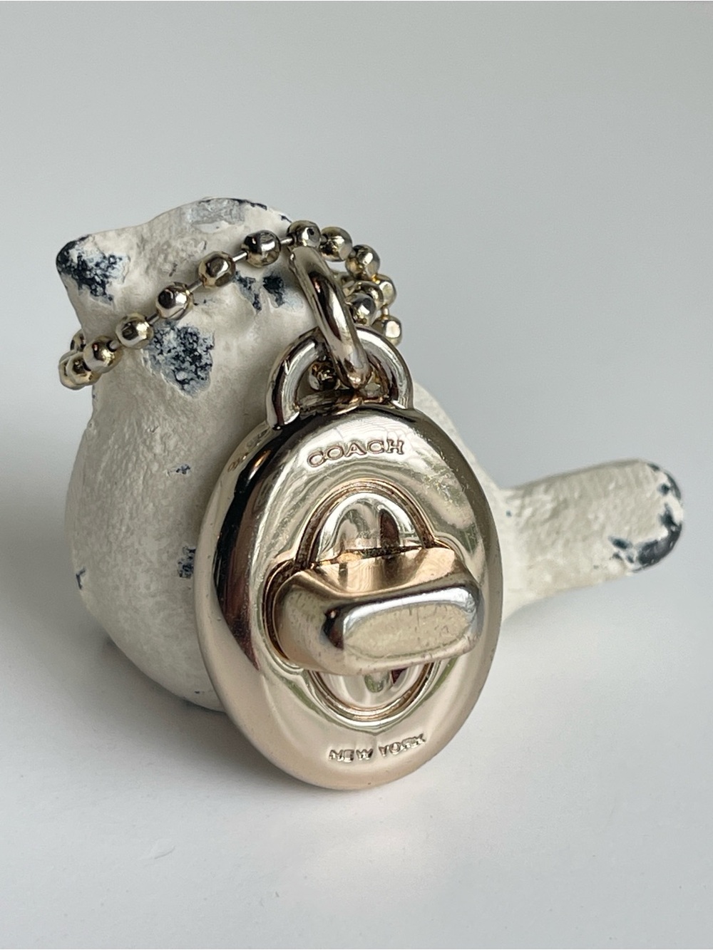 COACH Turnlock Fob Bag Charm Keychain Hang Tag